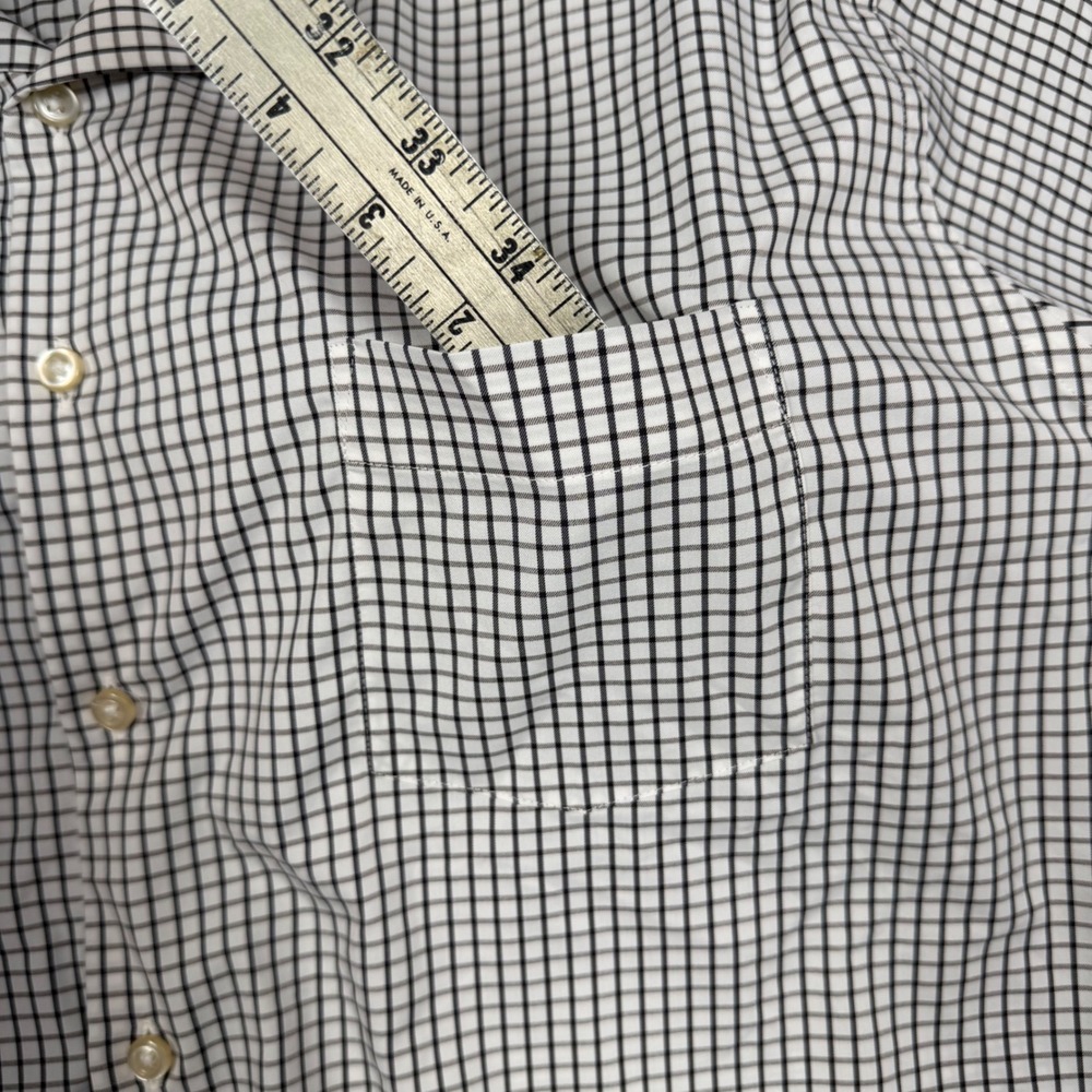 Peter Millar Summer Comfort Mens XL Black White Micro Check Performance Shirt - Picture 8 of 8